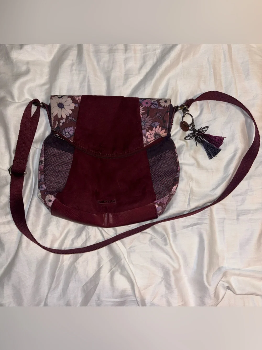 Women’s Burgundy Floral SAK ROOTS Crossbody Bag